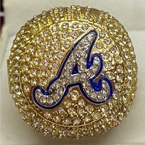 2021 Atlanta Braves “ALBIES” #1 Championship Flip Open Ring—Rare